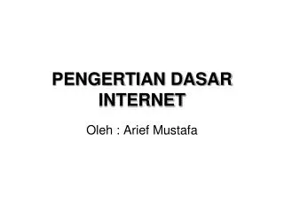 pengertian dasar internet