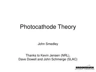 Photocathode Theory