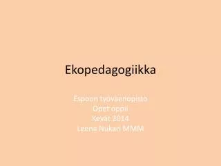 ekopedagogiikka