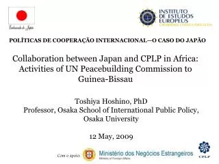 Toshiya Hoshino, PhD Professor, Osaka School of International Public Policy, Osaka University