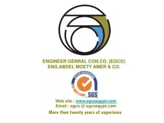 ENGINEER GENRAL CON.CO. (EGCO) ENG.ABDEL MOETY AMER &amp; CO.