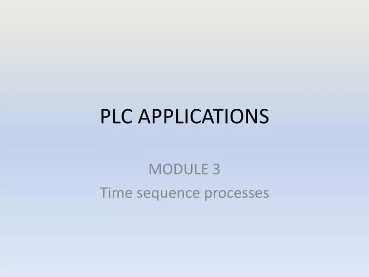 plc applications