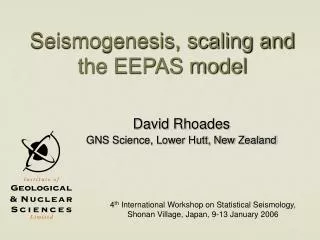 Seismogenesis, scaling and the EEPAS model