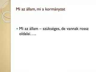 mi az llam mi a korm nyzat