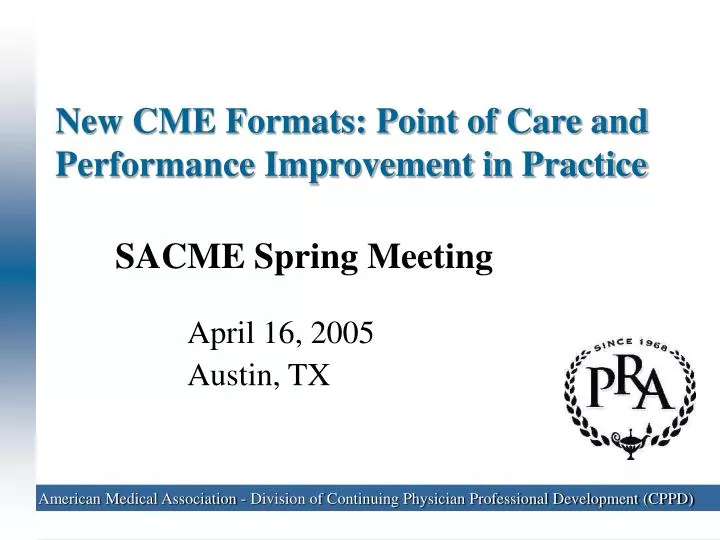 new cme formats point of care and performance improvement in practice