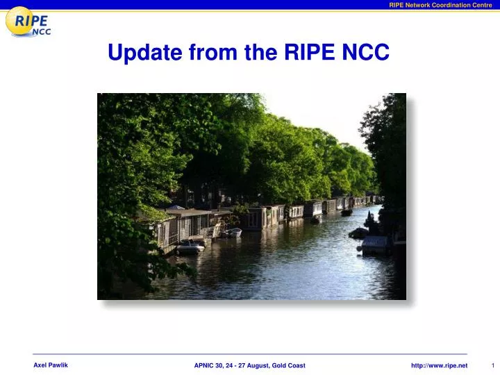 update from the ripe ncc
