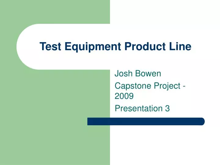 test equipment product line