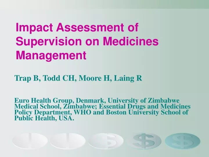 impact assessment of supervision on medicines management