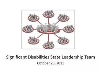 Significant Disabilities State Leadership Team October 26, 2011