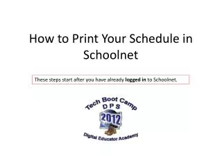 how to print your schedule in schoolnet