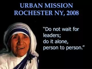 URBAN MISSION ROCHESTER NY, 2008