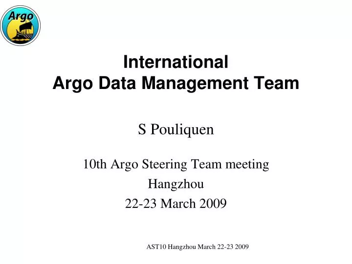 international argo data management team