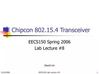 Chipcon 802.15.4 Transceiver