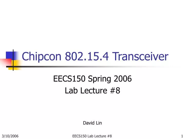 chipcon 802 15 4 transceiver