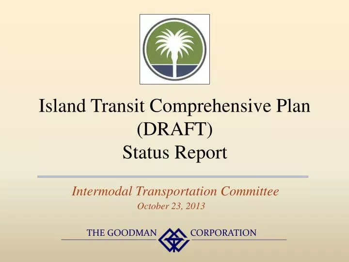 island transit comprehensive plan draft status report