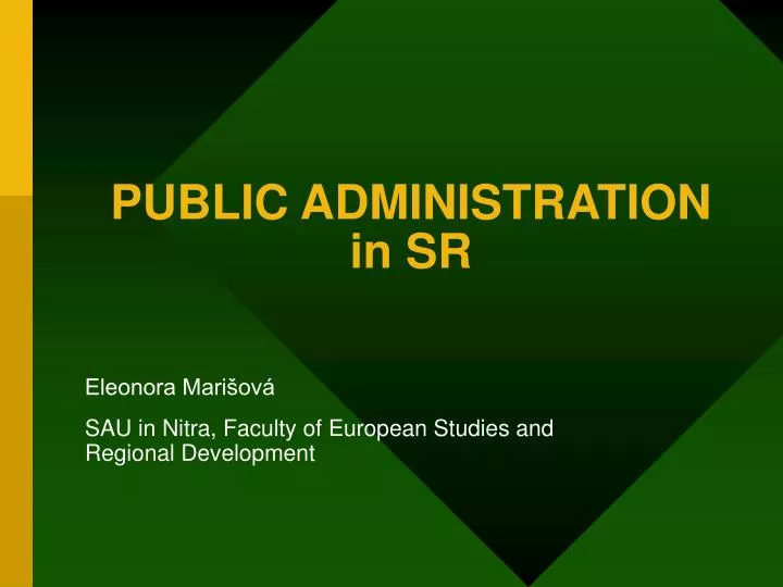 public administration in sr