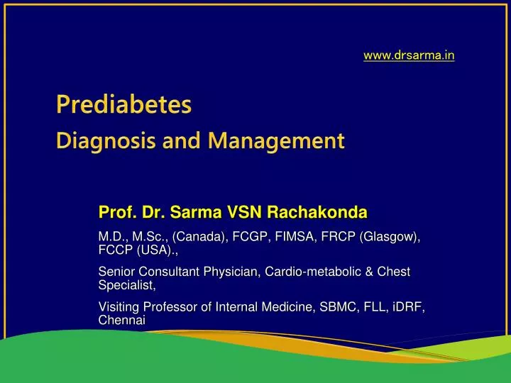 prediabetes diagnosis and management