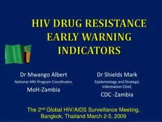 HIV Drug Resistance Early Warning Indicators