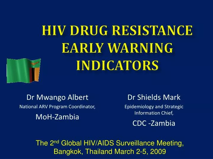hiv drug resistance early warning indicators