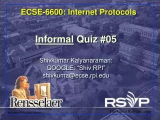 ECSE-6600: Internet Protocols