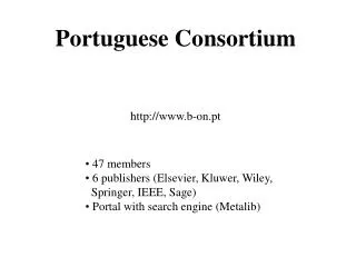 Portuguese Consortium b-on.pt