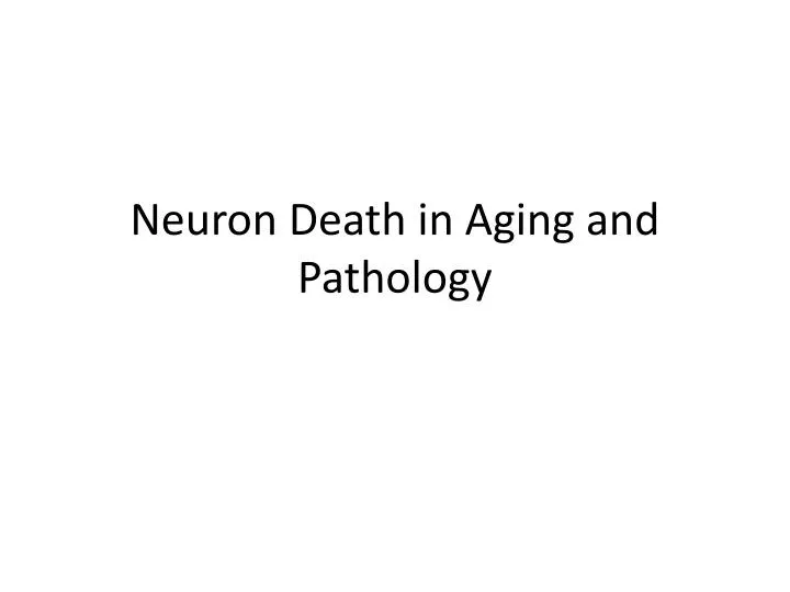 neuron death in aging and pathology