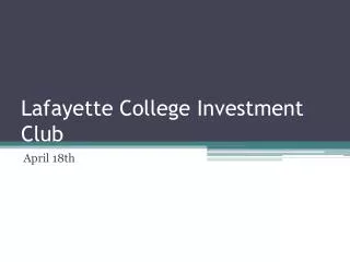 Lafayette College Investment Club