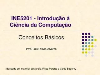 ine5201 introdu o ci ncia da computa o