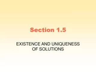 Section 1.5