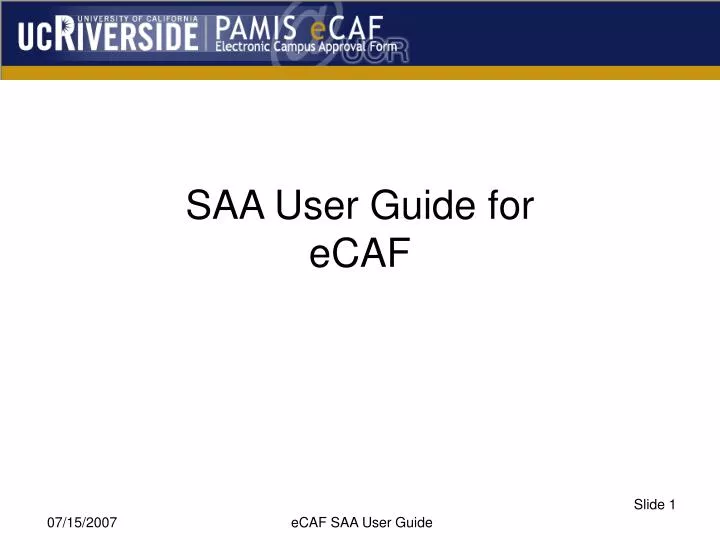 saa user guide for ecaf