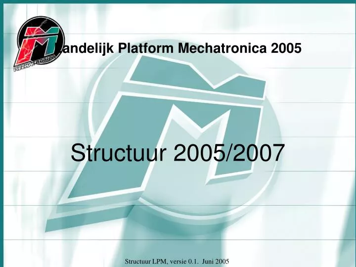 landelijk platform mechatronica 2005