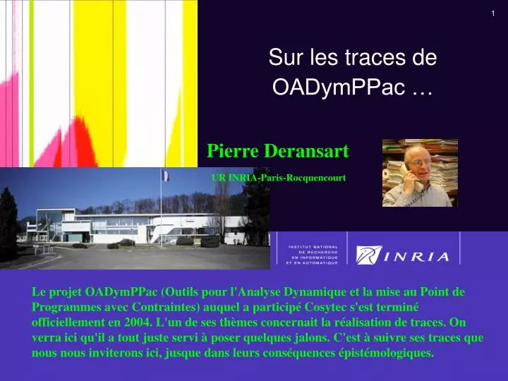 sur les traces de oadymppac