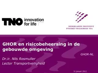 ghor en risicobeheersing in de gebouwde omgeving