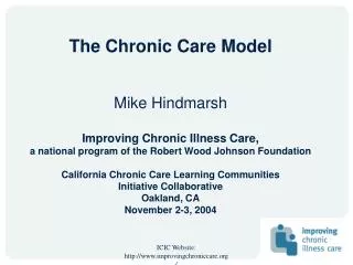 The Chronic Care Model