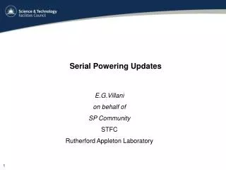 Serial Powering Updates
