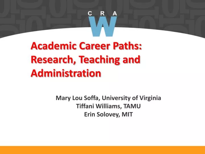 academic career paths research teaching and administration