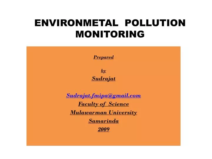 environmetal pollution monitoring