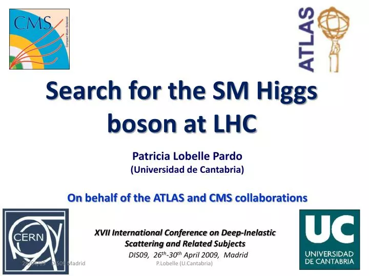 search for the sm higgs boson at lhc