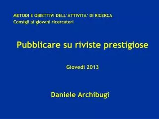 daniele archibugi