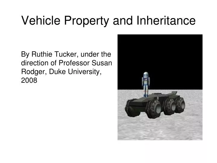 vehicle property and inheritance