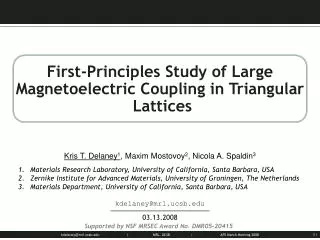 First-Principles Study of Large Magnetoelectric Coupling in Triangular Lattices
