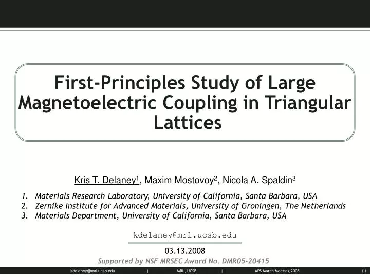 first principles study of large magnetoelectric coupling in triangular lattices