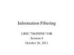 Understanding Information Filtering and Classification: Techniques and Challenges - slide 1