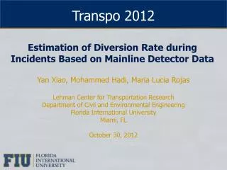 Estimation of Diversion Rate during Incidents Based on Mainline Detector Data