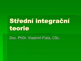 st edn integra n teorie