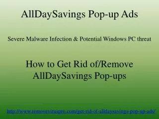 How to Get Rid of AllDaySavings Pop-up Ads Quickly