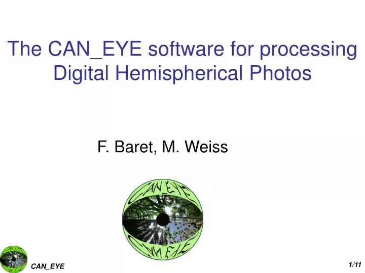 the can eye software for processing digital hemispherical photos