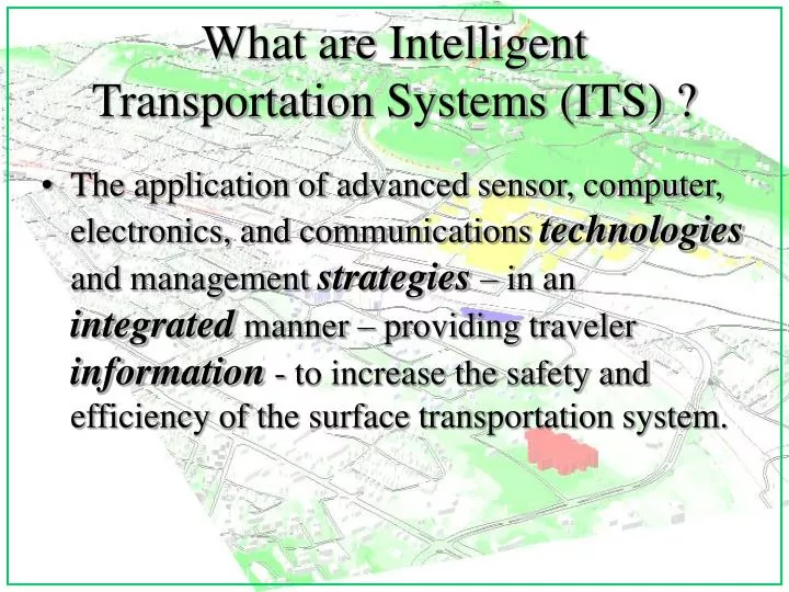 what are intelligent transportation systems its