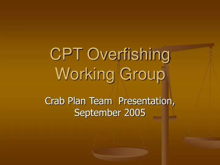 cpt overfishing working group