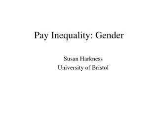Pay Inequality: Gender